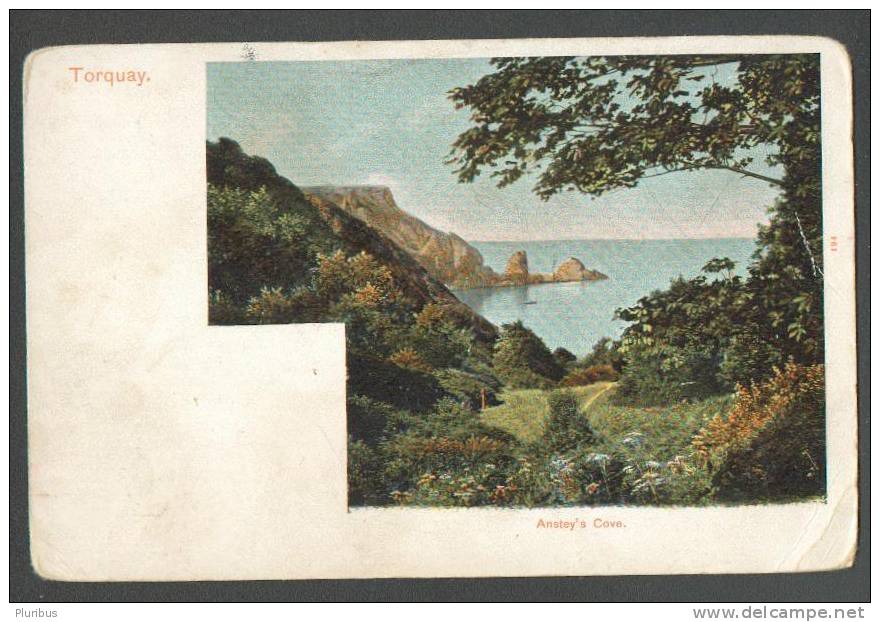 TORQUAY, ANSTEY´S COVE, VINTAGE POSTCARD - Torquay