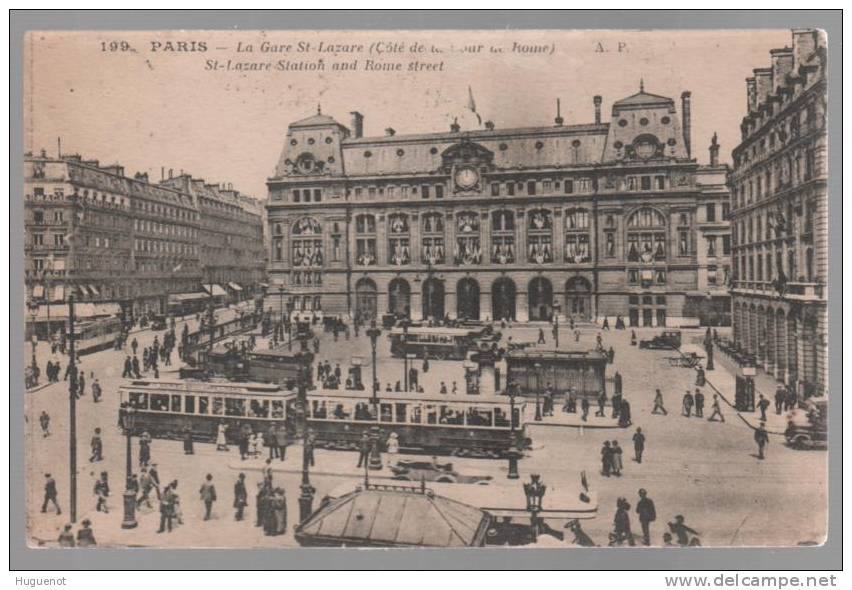 C - CARTE POSTALE - 75 - PARIS - GARE ST LAZARE - - Openbaar Vervoer