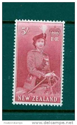 New Zealand: 1953/59  QE II Definitive   SG735  5/-   MH - Ungebraucht