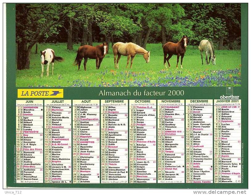 Almanach Du Facteur 2000  -  Limousin  23  Creuse - Tamaño Grande : 1991-00