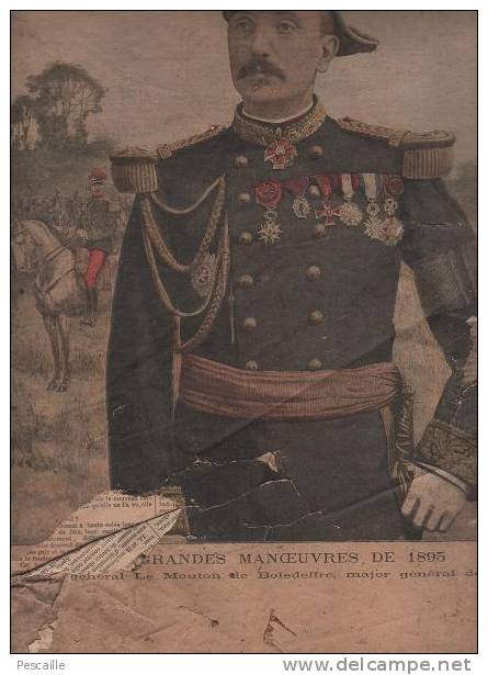 LE PETIT JOURNAL 1 SEPTEMBRE 1895 - GENERAL LE MOUTON DE BOISDEFFRE - NAPOLEON Ier RHIN ALLEMAND - Le Petit Journal