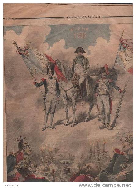 LE PETIT JOURNAL 1 SEPTEMBRE 1895 - GENERAL LE MOUTON DE BOISDEFFRE - NAPOLEON Ier RHIN ALLEMAND - Le Petit Journal