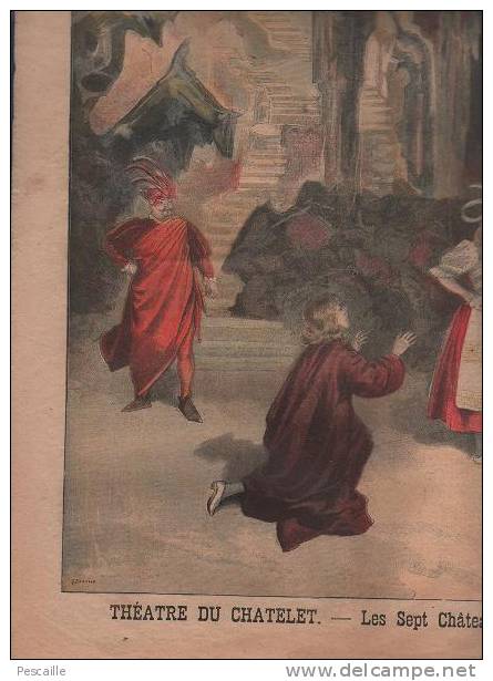 LE PETIT JOURNAL 5 AVRIL 1896 - Mme FELIX FAURE A LA CRECHE FOURCADE ( PARIS XVe ) - THEATRE DU CHATELET - Le Petit Journal