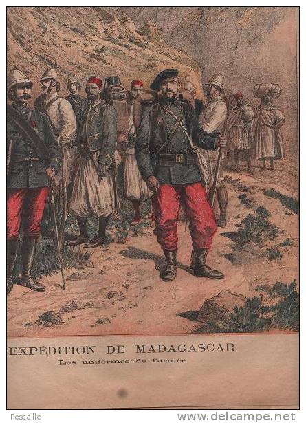 LE PETIT JOURNAL 21 AVRIL 1895 - Mlle DELNA " LA VIVANDIERE " OPERA COMIQUE - MADAGASCAR UNIFORMES DE L'ARMEE - Le Petit Journal