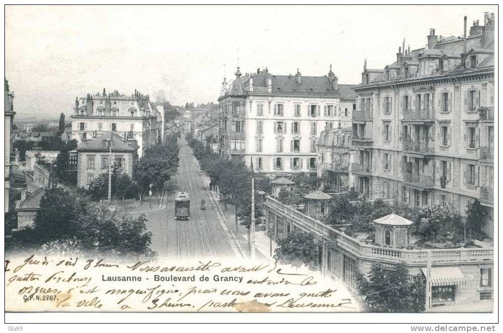 Lot 3 CPA - Lausanne (Vaud - Suisse) - Boulevard De Grancy + Le Château + La Cathédrale - Grancy