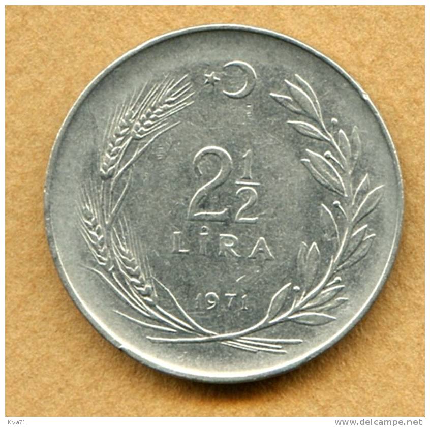 2 1/2 Lira  "TURQUIE" 1971  XF - Turquie