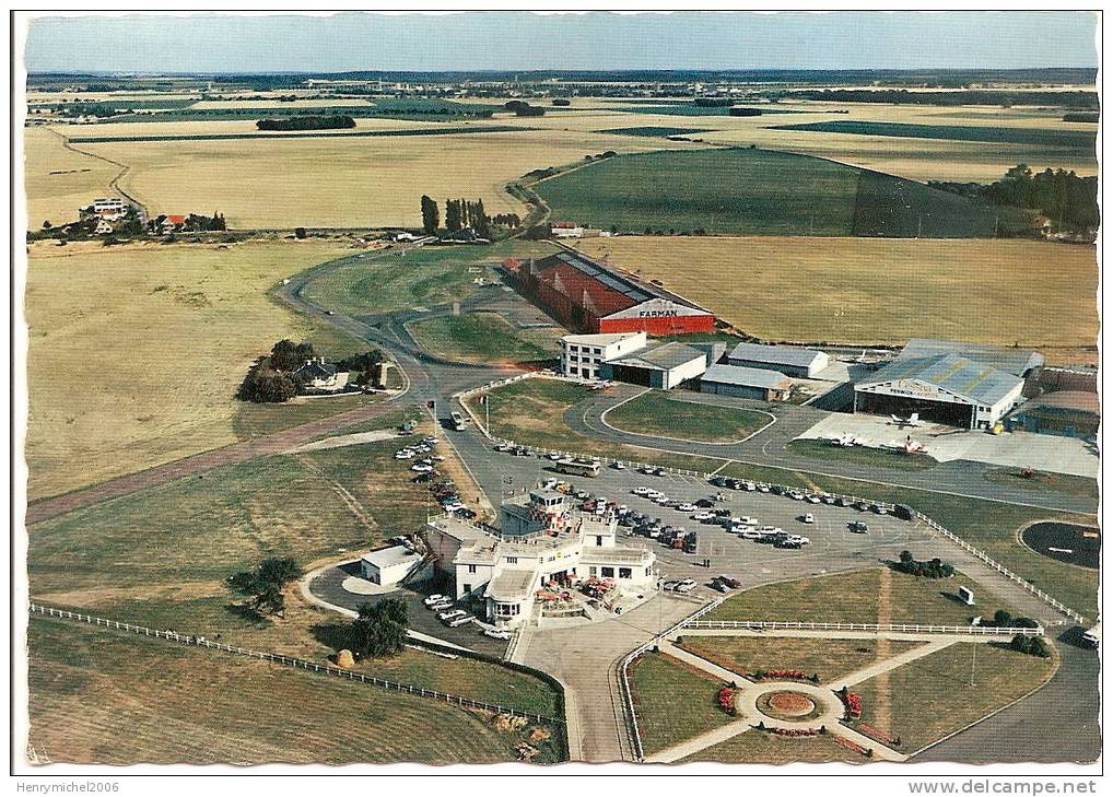 Cpsm  Vue Aérienne De L'aerodrome De Toussus Le Noble , Bar Restaurant "la Grande Volière" De L'aérogare - Toussus Le Noble