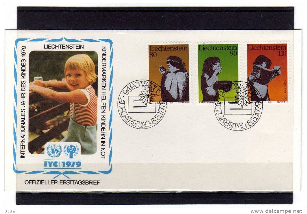 UNO Jahr Des Kindes 1979 Kinder Liechtenstein 725/7 Auf FDC 4€ UNICEF Cover From Europa - FDC