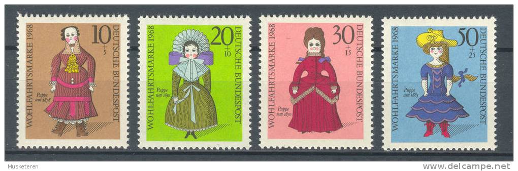 Germany 1968 Mi. 571-74 Puppen Puppets MNH - Marionetas