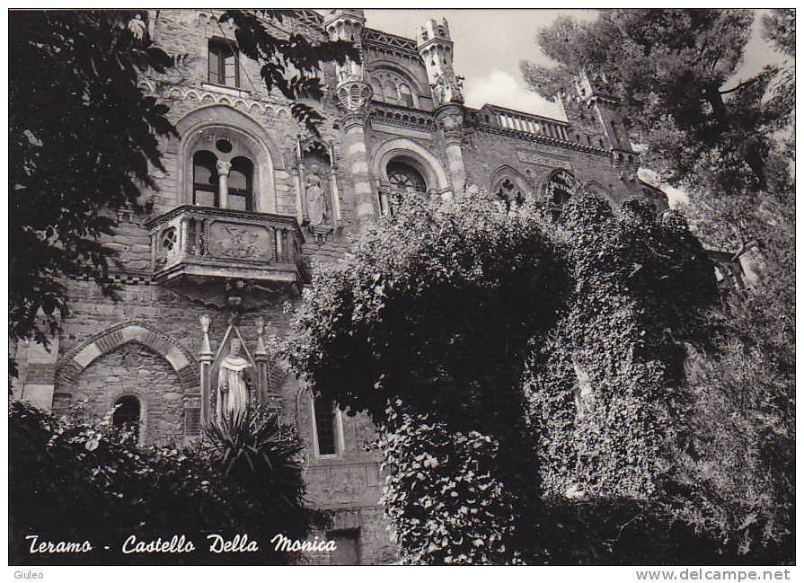 A848- TERAMO - CASTELLO DELLA MONICA - CASTLE -  F.G. VIAGGIATA 1955 - ITALY - Teramo