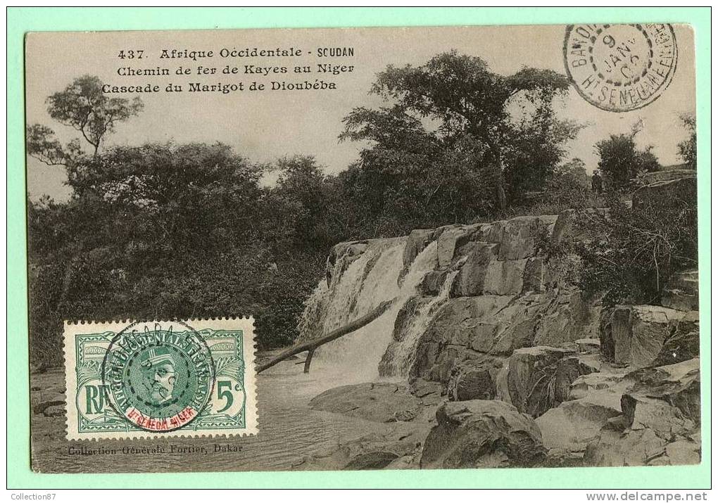 COLLECTION FORTIER N° 437 - AFRIQUE - SOUDAN - CASCADE Du MARIGOT De DIOUBEBA - CHEMIN De FER De KAYES Au NIGER - Sudan