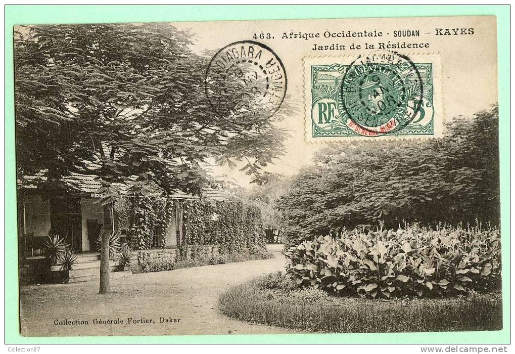 COLLECTION FORTIER N° 463 - AFRIQUE - SOUDAN - KAYES - JARDIN De La RESIDENCE - Soudan