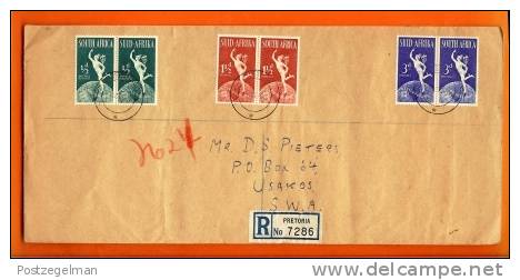 SOUTH AFRICA 1949 FDC With Address U.P.U. 211-216 - U.P.U.