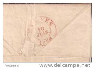 BELGIQUE : 1836:Précurseur:LOUVAIN Vers MECHELEN.Belgique Indépendante.Oblit.LOUVAI N Double Cercle Rouge.Verso:MALINES - 1830-1849 (Belgique Indépendante)