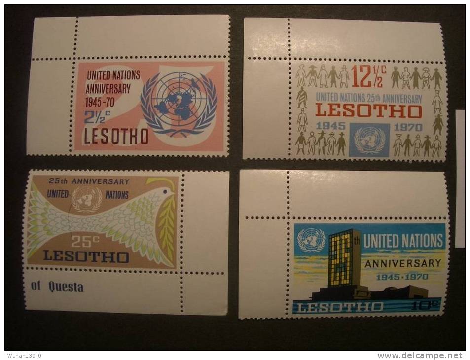 LESOTHO  *  *  De  1970             " 25 Ans Des Nations-Unies "         4 Val - Lesotho (1966-...)