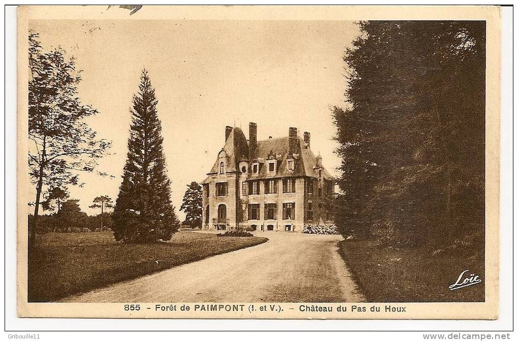 PAIMPONT   -   ** CHATEAU DU PAS DU HOUX **   -    Edition  LAURENT NEL De Rennes   N° 855 - Paimpont