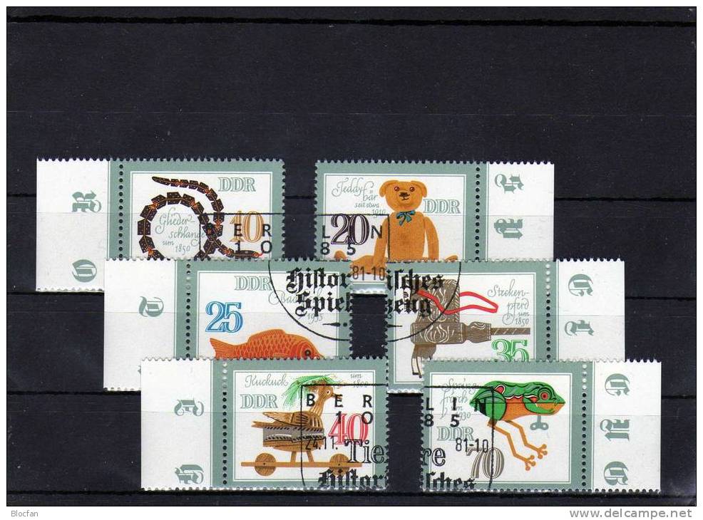 Spielzeug Tiere DDR 2661/6, 2x4- Und 6-Block + Kleinbogen O 25€ - Se-Tenant