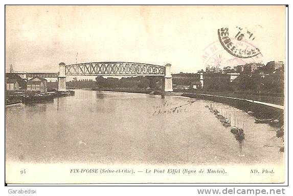 CPA De FIN D'OISE - Le Pont Eiffel (ligne De Mantes). - Conflans Saint Honorine