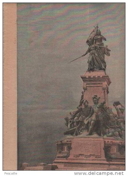 LE PETIT JOURNAL 9 AOUT 1896 - GENERAL D´ARTILLERIE JAMONT - MONUMENT SAINT QUENTIN - Le Petit Journal