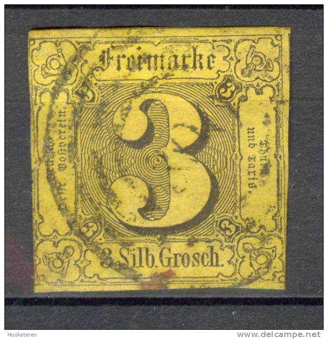 Thurn & Taxis 1852-58 Mi. 6 Ziffern Im Quadrat  €22,- - Oblitérés