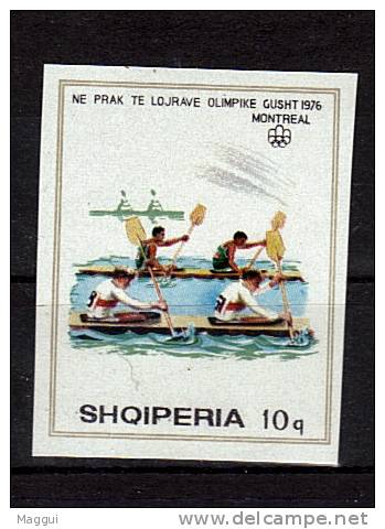 ALBANIE   N° 1627 * * NON DENTELE  JO 1976  Canoe - Canoe