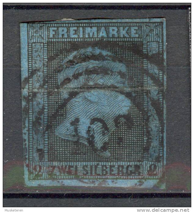 Preussen 1850 Mi. 3 King König Friedrich Wilhelm IV Deluxe Vierring Stempel "103" €20,- ++ - Used