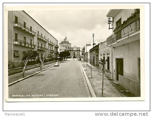 SICILIA Marsala (Trapani) Via Scipione L'africano 1961 Viaggiata - Marsala