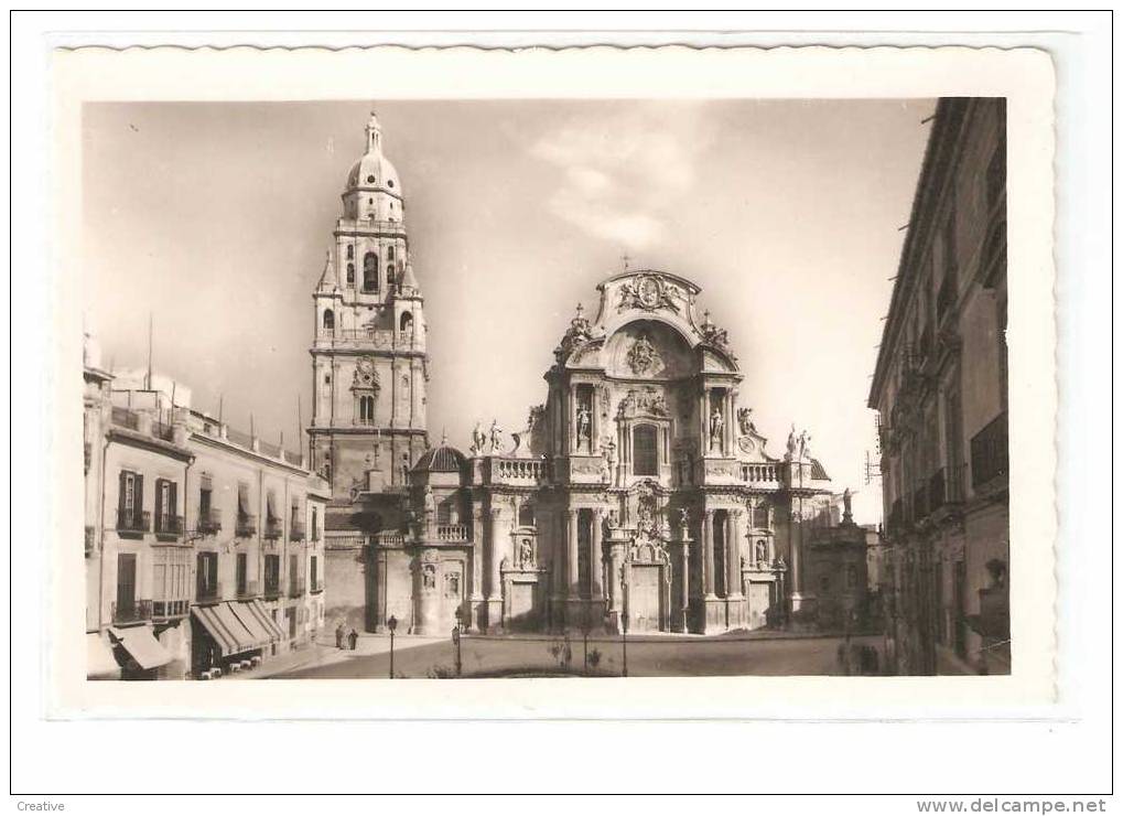 Espagne,Spain,Spanje. MURCIA .Façade Principal De La Catedral.(HOTEL VICTORIA-MURCIA)(2 Scans) - Murcia
