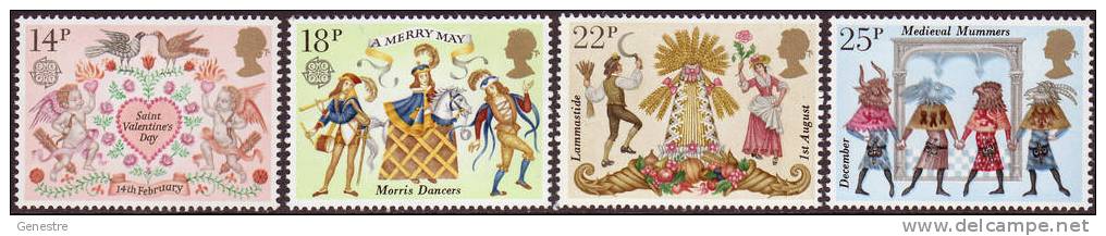 Grande-Bretagne - Y&T  972 à 975 (SG 1143 à 1146) ** (MNH) - Europa Folklore - Ungebraucht