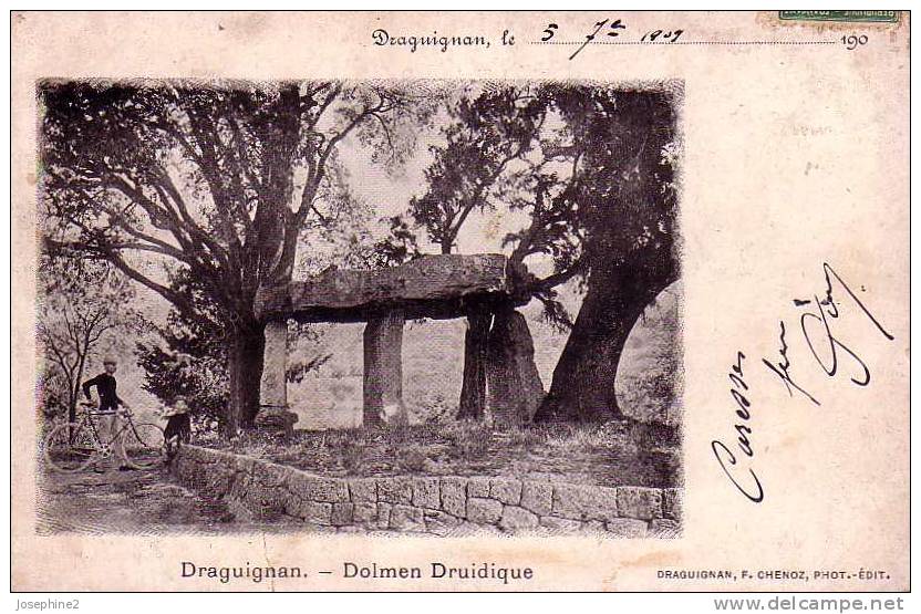 Draguignan - Dolmen Druidique - 1909 Dos Simple - - Draguignan
