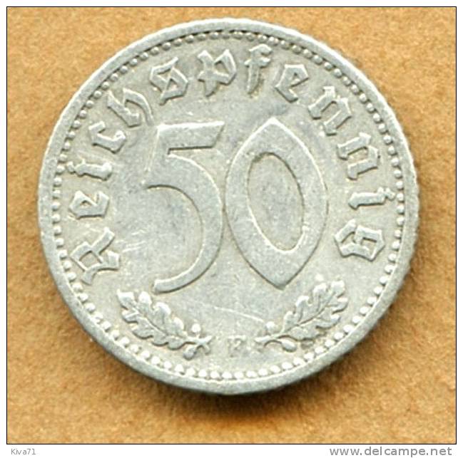 50 Reichspfennig  "ALLEMAGNE" 1935 F Monnaie D´occupation  SUP  .1. - 50 Reichspfennig
