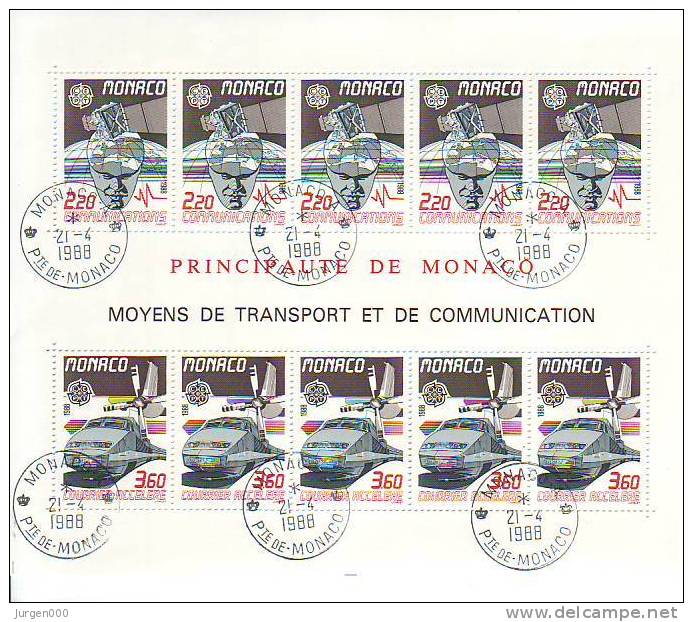 Monaco, BL39, Michel = 26 Euro (E13048) - 1988