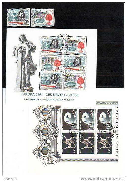 Monaco, Nr 2178/2179, BL59, BL63, Michel = 21 Euro (E13062) - 1994