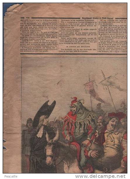 LE PETIT JOURNAL 18 MARS 1893 - MI CAREME REINE DES BLANCHISSEUSES - CORTEGE DES ETUDIANTS - Le Petit Journal