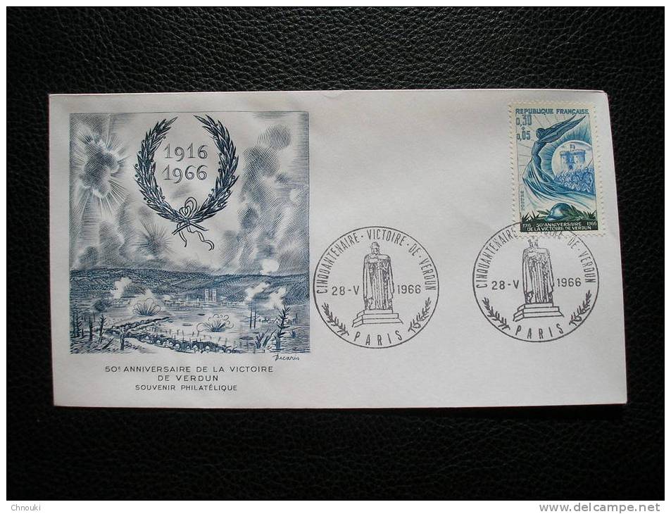 Enveloppe 50e Anniversaire Victoire De VERDUN - 1916 - 1966 - WW1