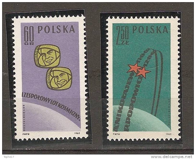 W - Pologne - 1962 - Y&T 1209 1210 - Vostok - Neuf ** - Europe