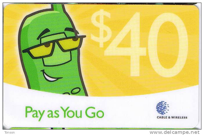 St. Vincent & The Grenadines, $40, Pay As You Go, 2 Scans. - St. Vincent & Die Grenadinen