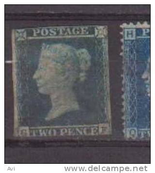 GB Great Britain, Classic Two Pence Blue. Imperforated.used. Mi.4 - Gebruikt