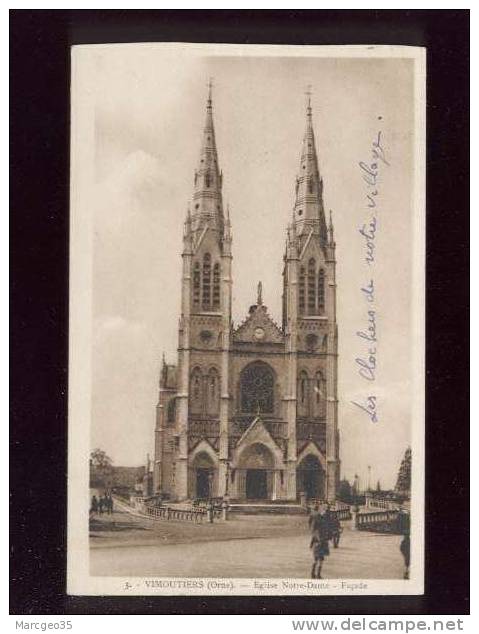 Vimoutiers église Notre-dame Façade édit.le Boeuf N° 3 Belle Carte - Vimoutiers