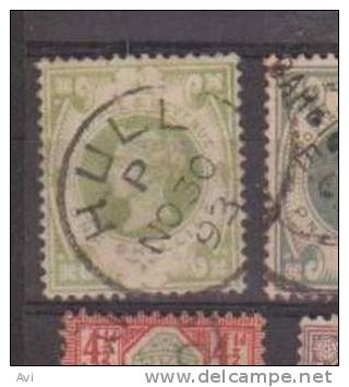 GB Great Britain, Classic .1887.used. Mi.97,One Shilling  Clean Cancelation .Green - Gebruikt