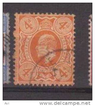 GB Great Britain, Classic 1902/13 4d Mi.119B . Used Nice Cancelation - Used Stamps