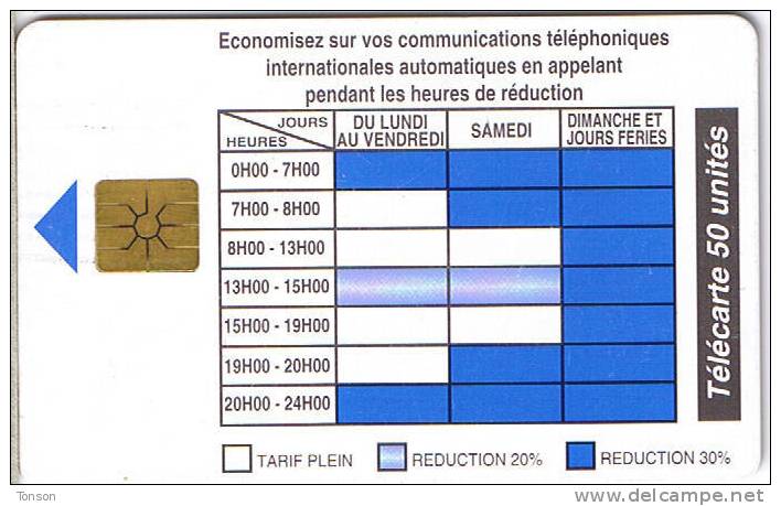 Benin, BEN-20, 50 Unités, Telephone Tariffs 1 (09/96). - Bénin
