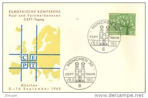 GERMANY 1963 EUROPA   POSTMARK - 1963