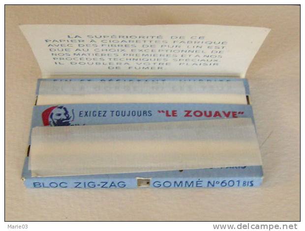 Papier Cigarettes - Zig-Zag - Le Zouave - Sonstige & Ohne Zuordnung