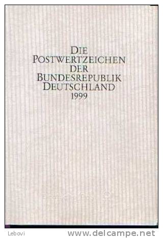 ALLEMAGNE - DIE POSTWERTZEICHEN DER BUNDESREPUBLIK DEUTSCHLAND 1999 -  Plaquette Complète - Otros & Sin Clasificación