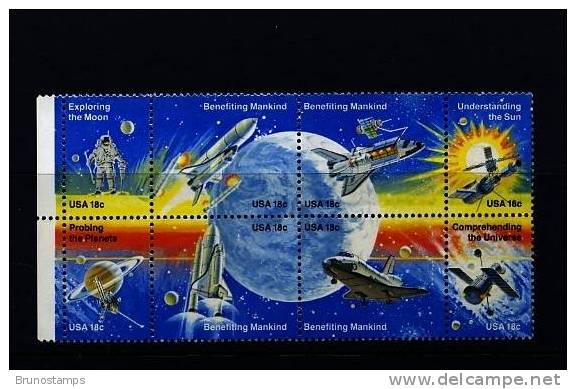 UNITED STATES - 1981  CONQUEST OF SPACE    BLOCK  MINT NH - 1981-...