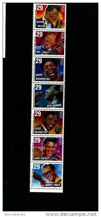 UNITED STATES - 1993  ROCK'N ROLL & R. AND BLUES STRIP  MINT NH - 1981-...