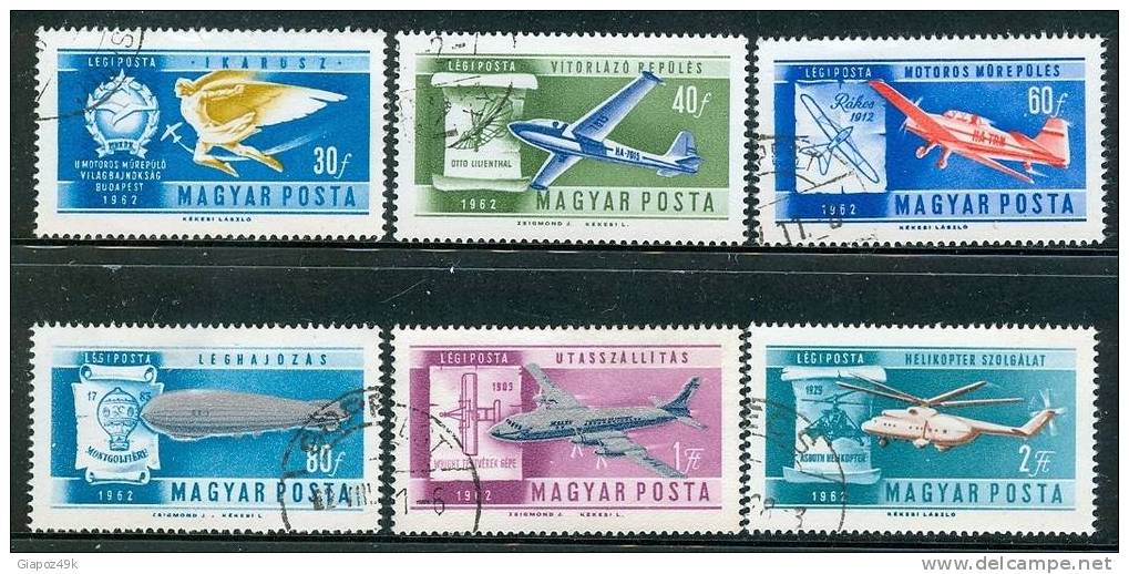 ● HONGRIE - UNGHERIA  - AEREO - 1962 - Storia - N. 232 /37  Usati  -  Lotto 1508 - Used Stamps