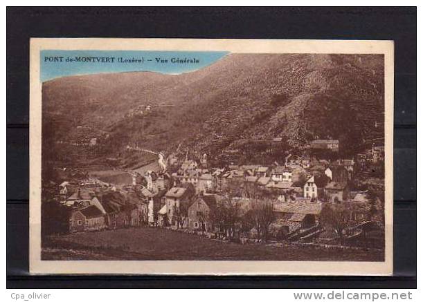 48 PONT DE MONTVERT Vue Générale, Colorisée, Ed Plagne, 193? - Le Pont De Montvert