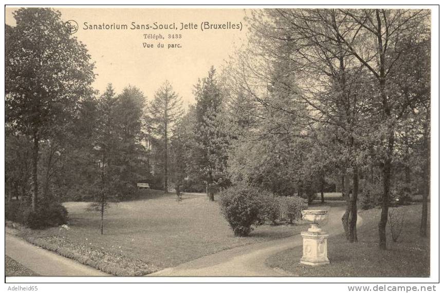 Jette Sanatorium Sans-Souci Tél 3433 Vue Du Parc - Jette